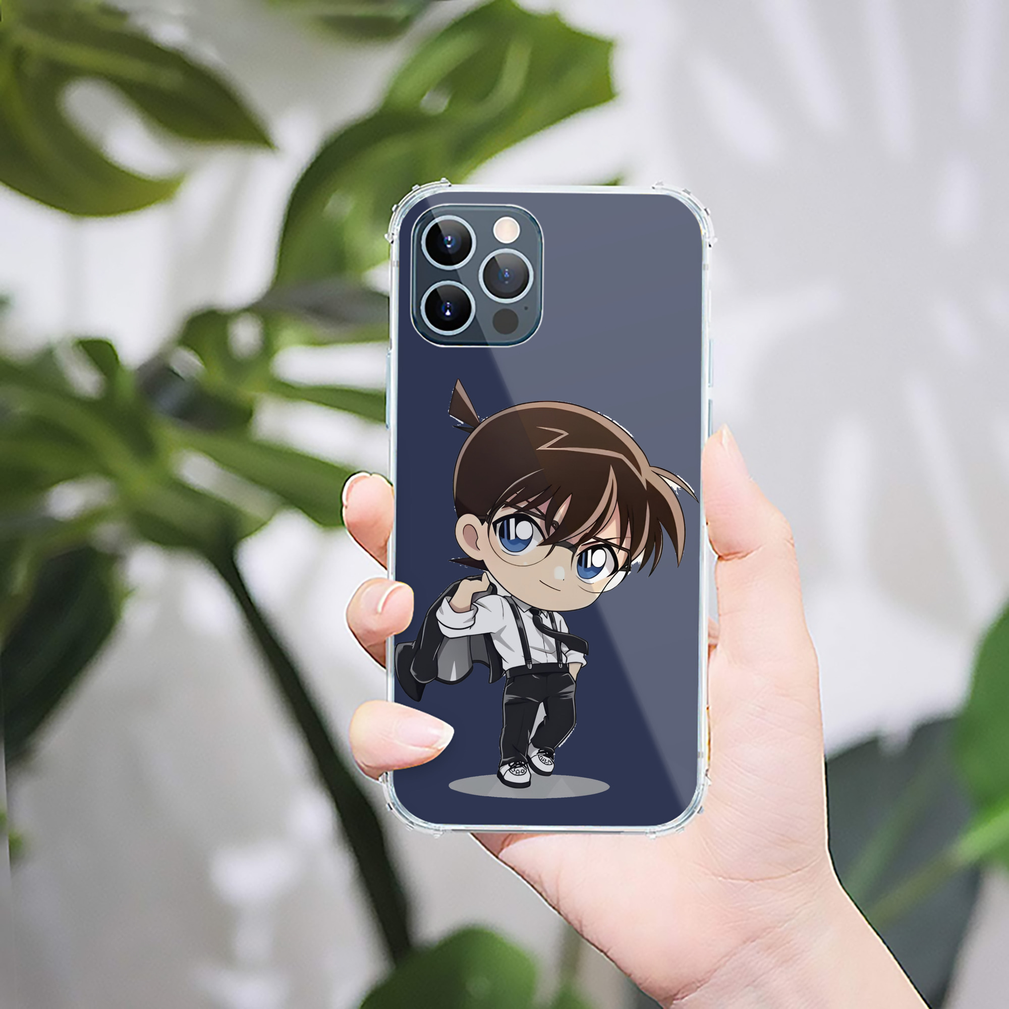 （画像用） 名探偵コナン 江戸川 コナン Detective Conan Conan Edogawa 【iPhone 12シリーズ対応】透明スマホケース（クリアソフトケース）